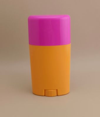 लिपस्टिक के लिए गुलाबी ढक्कन 0802 के साथ नारंगी बड़े चिकनी होंठ बाम पैकेजिंग