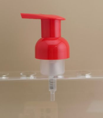 शैम्पू की बोतलों के लिए नाजुक डिजाइन लाल प्लास्टिक फोम पंप