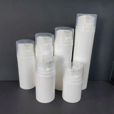 खाली 30ml मिनी पारदर्शी वैक्यूम ABS प्लास्टिक लोशन बोतल सफेद वायुहीन पंप कैप के साथ