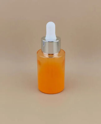 नई डिजाइन स्पष्ट क्रमिक परिवर्तन नारंगी चिकनी गोल ड्रॉपर बोतल के लिए Essence