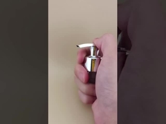 K204-1 स्किनकेयर के लिए ब्लैक एंड सिल्वर लोशन पंप लेफ्ट-राइट लॉक ISO9001/ISO14001 प्रमाणित