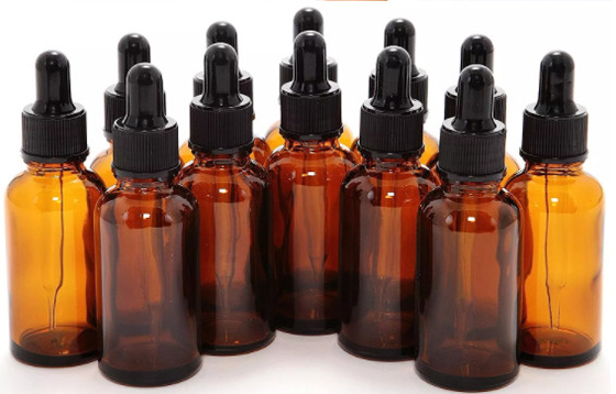 आवश्यक तेल 20ml 30ml 50ml के लिए K1010 खाली एम्बर ग्लास सीरम ड्रॉपर