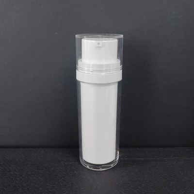 क्षमता 50ml-120ml एयरलेस पंप बोतल सफेद काले पारदर्शी