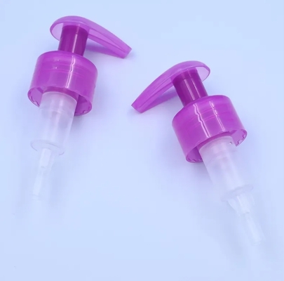 पारदर्शी बैंगनी बॉडी लोशन डिस्पेंसर पंप नॉन स्पिल 1.20 - 1.50ml/T