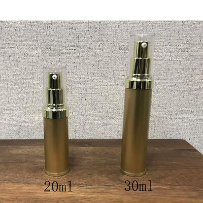 लोकप्रिय लोशन पंप बोतल के साथ सिलेंडर 10ml 15ml 20ml 30m सिल्वर पीपी प्लास्टिक एयरलेस पंप बोतल