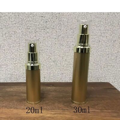लोकप्रिय लोशन पंप बोतल के साथ सिलेंडर 10ml 15ml 20ml 30m सिल्वर पीपी प्लास्टिक एयरलेस पंप बोतल