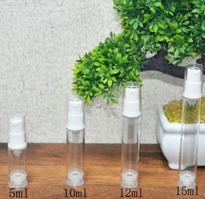 सीरम के लिए मैट फ़िनिश रंगीन हरा प्लास्टिक वायुहीन पंप बोतल सिलेंडर 15ml 30ml 50ml क्रीम जार
