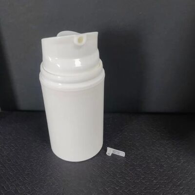 खाली 30ml मिनी पारदर्शी वैक्यूम ABS प्लास्टिक लोशन बोतल सफेद वायुहीन पंप कैप के साथ
