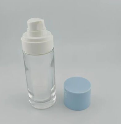 ग्लास एयरलेस लोशन पंप बोतल सीरम डिस्पेंसर 15ml 30ml 50ml