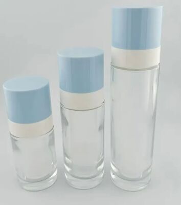 ग्लास एयरलेस लोशन पंप बोतल सीरम डिस्पेंसर 15ml 30ml 50ml