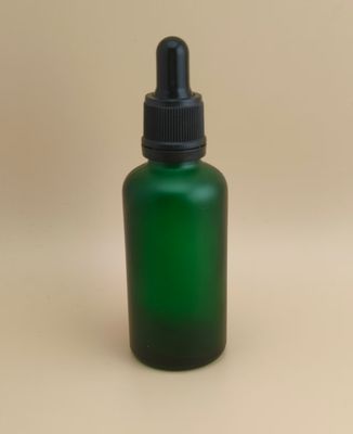 सार के लिए नाजुक डिज़ाइन स्पष्ट गहरा हरा ड्रॉपर बोतल